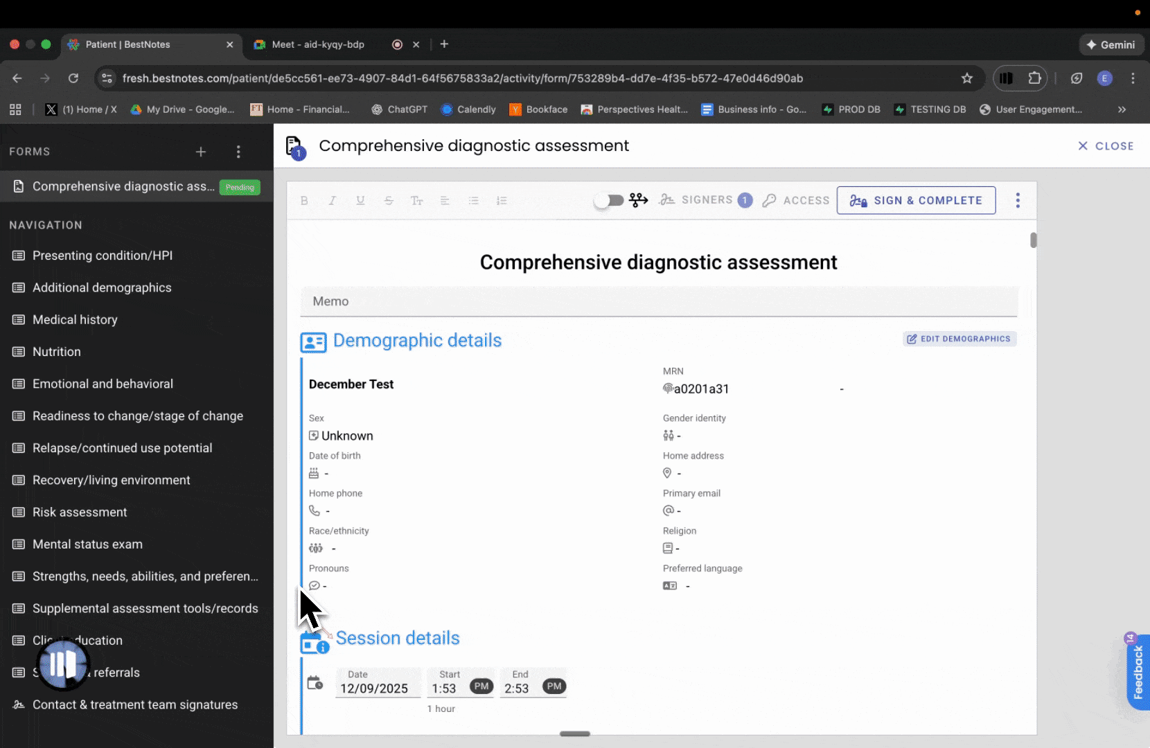 Telehealth recording