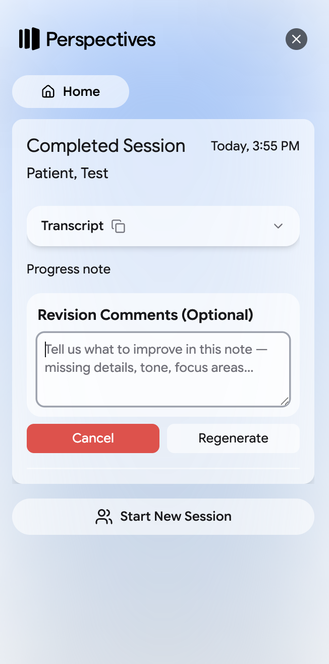 The Revision Comments field used to explain how a note should change